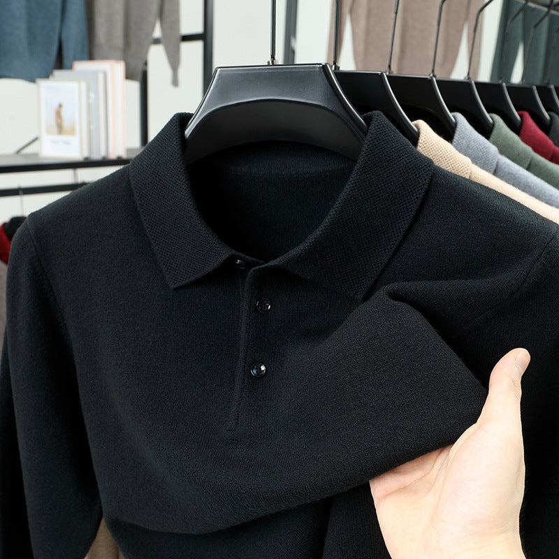 Sableau Collar Knit Sweater - Black