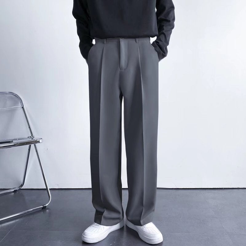 Sableau Ostermalm Pleated Trousers - Charcoal, full length