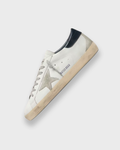Distressed Star Sneakers — Navy