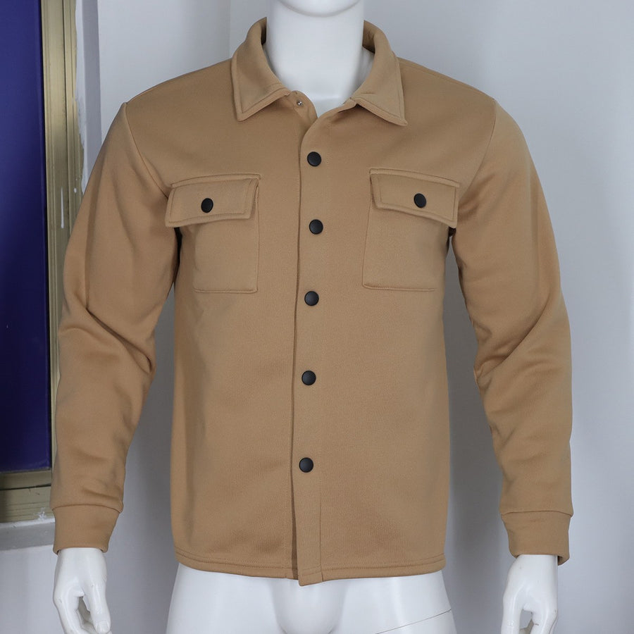 Sableau Brushed Overshirt Jacket in Camel