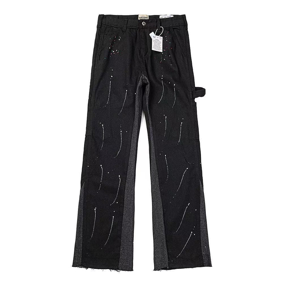Sableau Panelled Flare Jeans in Black