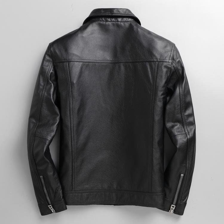 Sableau Leather Shirt Jacket in Black