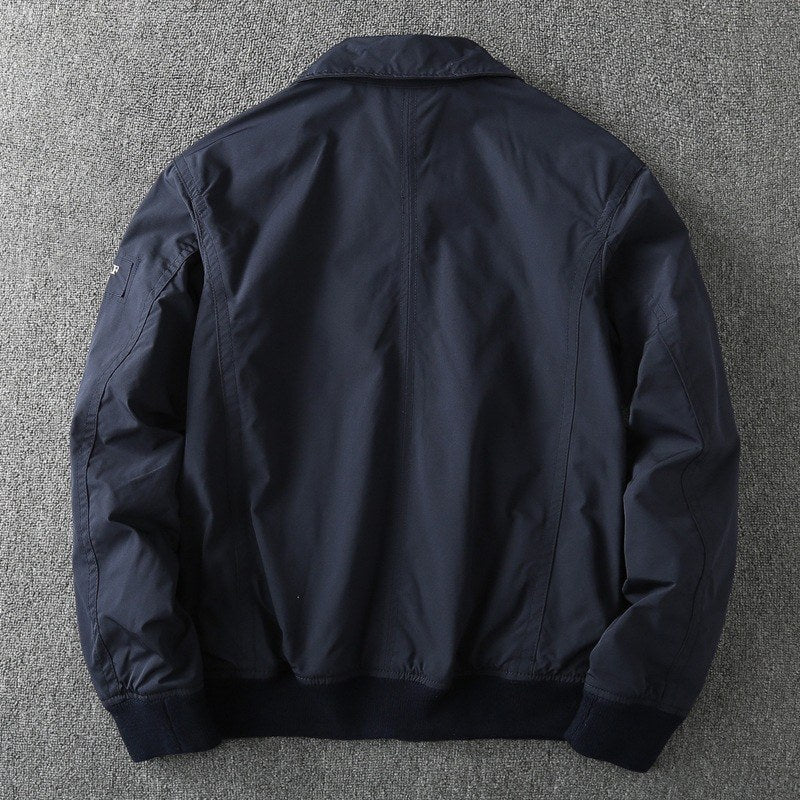 Sableau Check-Lined Harrington in Navy