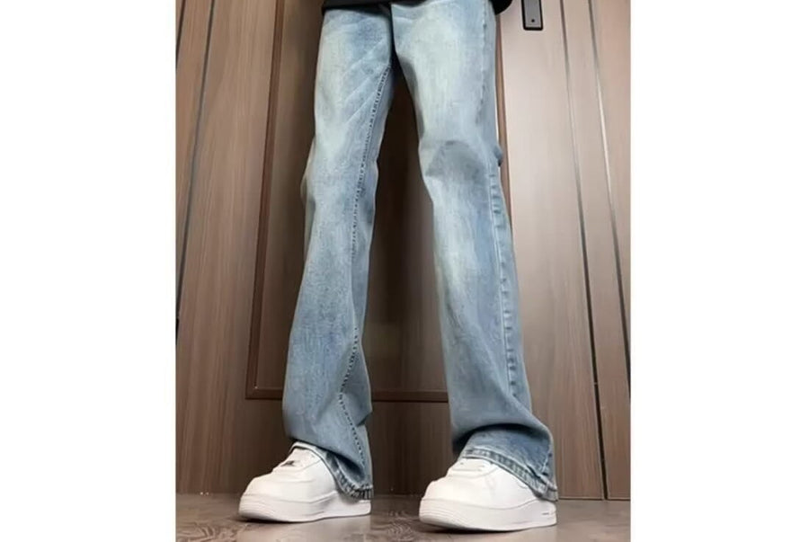 Sableau Light Wash Flare Jeans in Light Blue