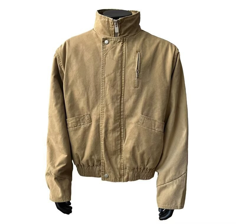 Sableau Tan Cotton Work Jacket in Khaki