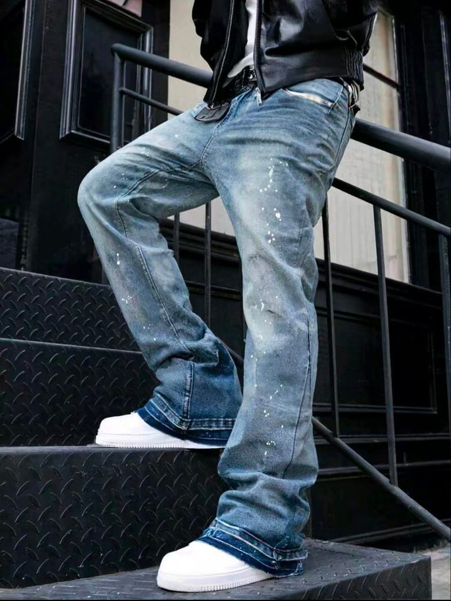 Sableau Washed Baggy Jeans in Blue