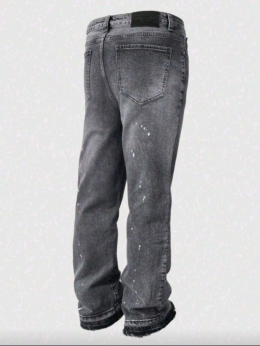 Sableau Washed Baggy Jeans in Grey