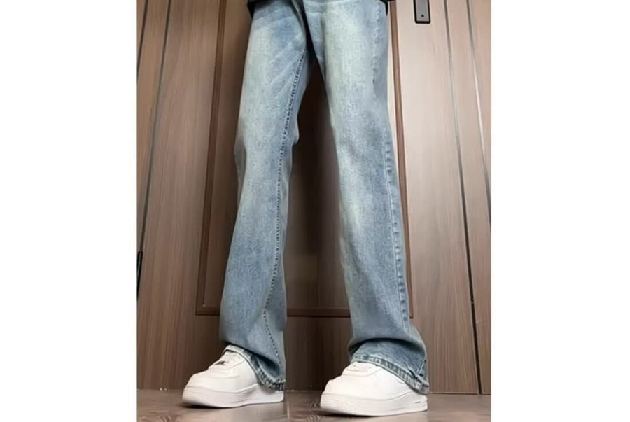 Sableau Light Wash Flare Jeans in Light Blue