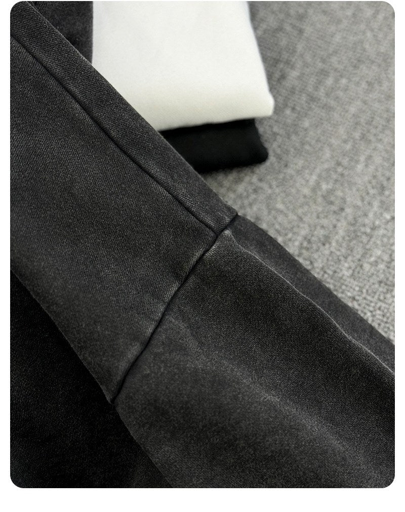 Sableau Washed Heavyweight Hoodie in Washed Black