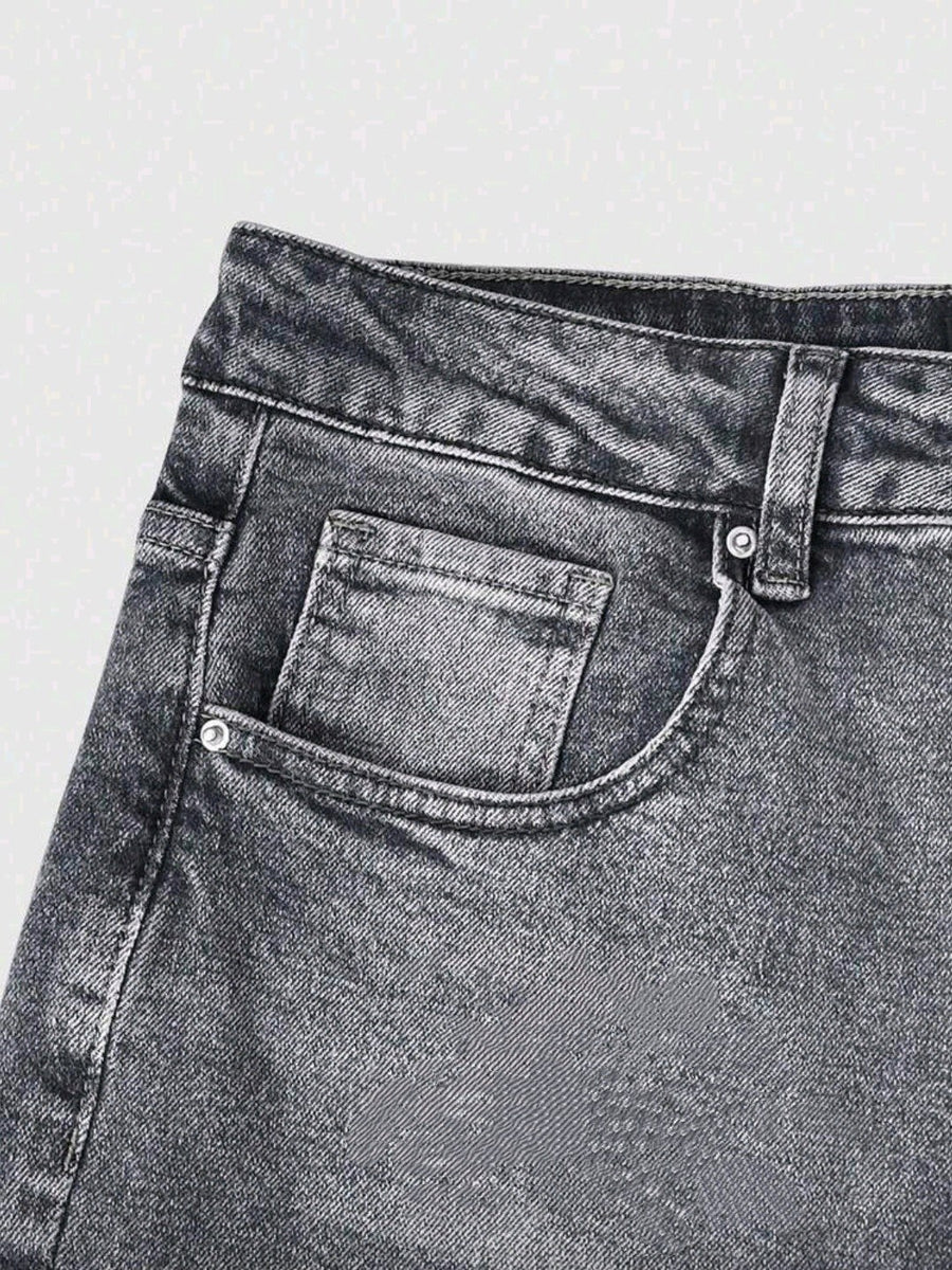 Sableau Washed Baggy Jeans in Grey