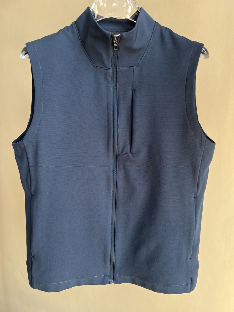 Sableau Stand-Collar Zip Gilet in Blue