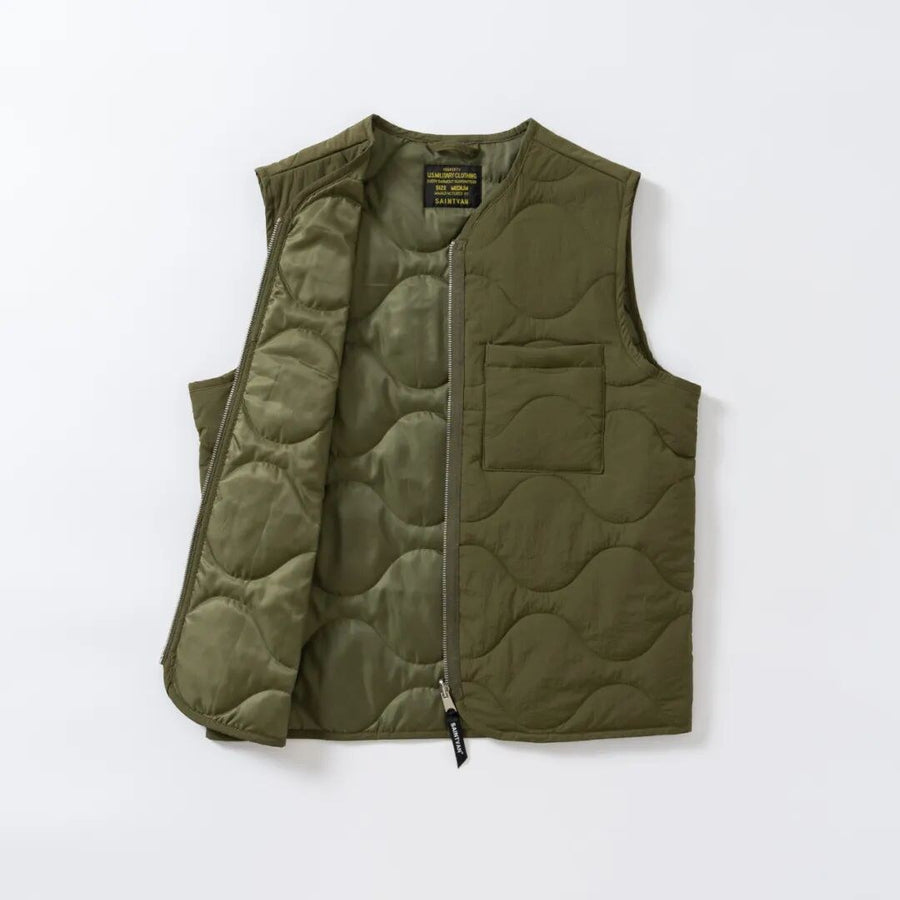 Sableau Quilted Gilet in Olive