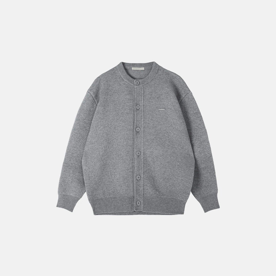 Sableau Collarless Wool-Feel Jacket in Grey