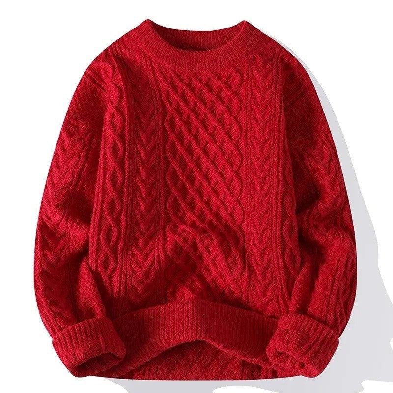 Sableau Aran Cable Knit in Red