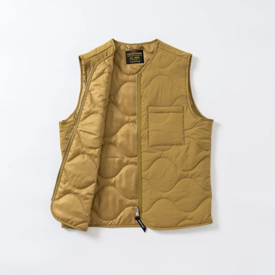 Sableau Quilted Gilet in Khaki