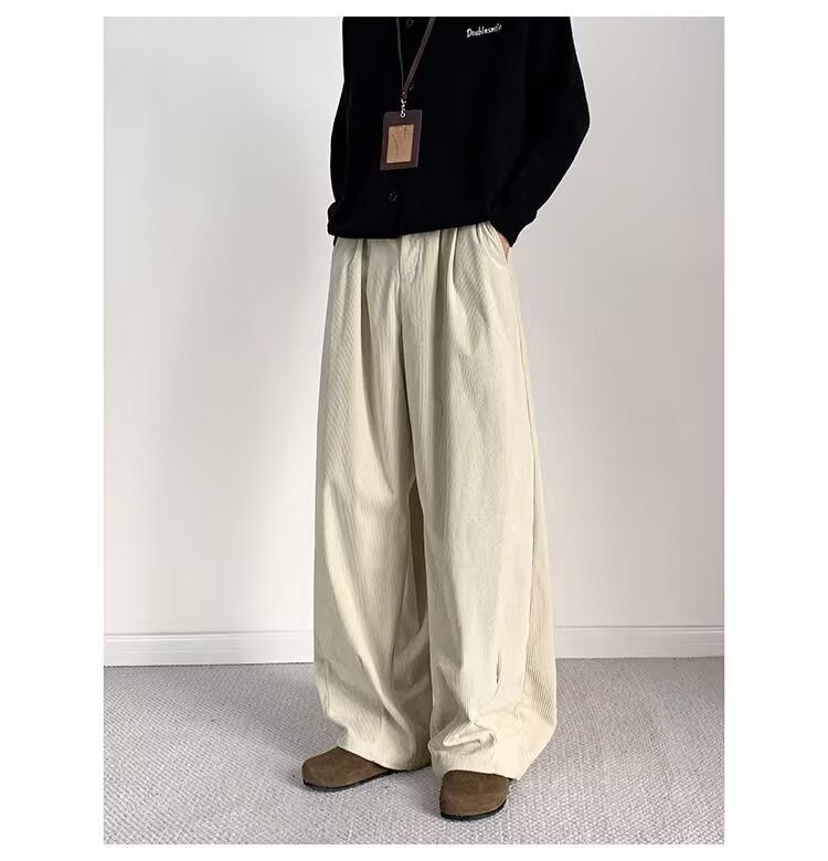Sableau Corduroy Wide Trousers in Cream
