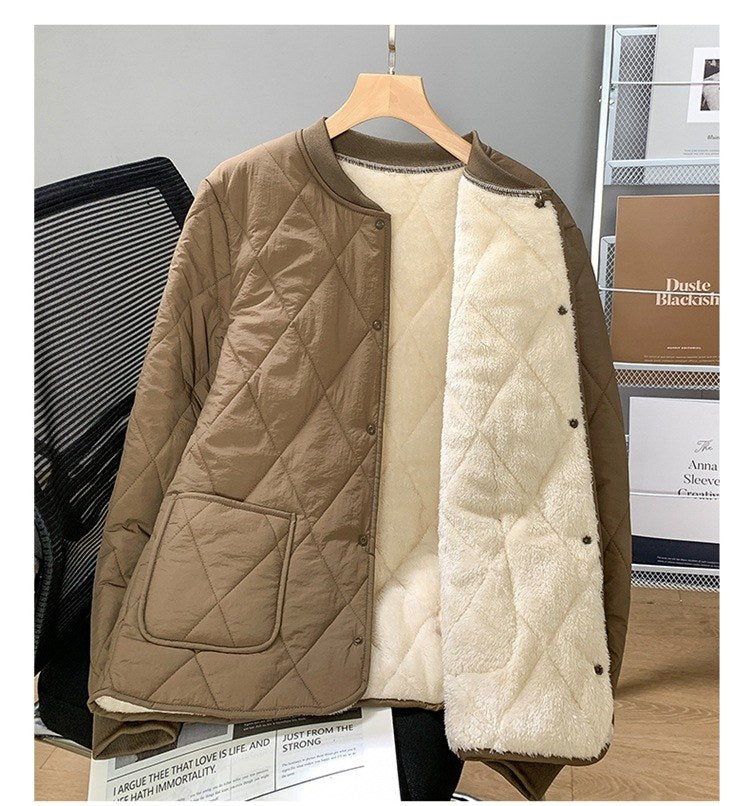 Sableau Reversible Quilted Liner in Coffee