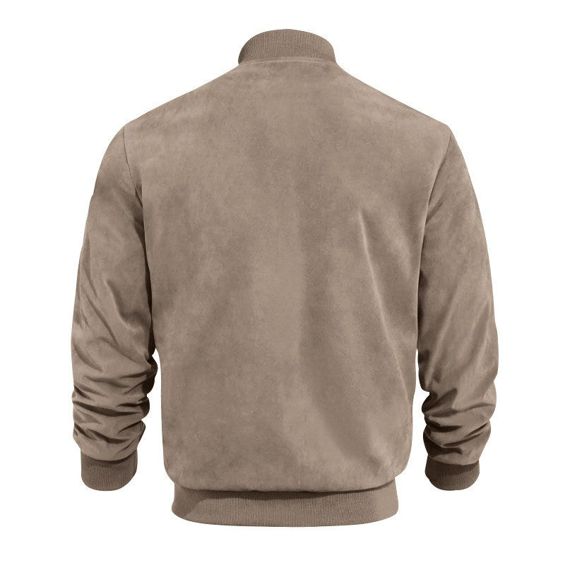 Sableau Suede-Look Bomber in Camel
