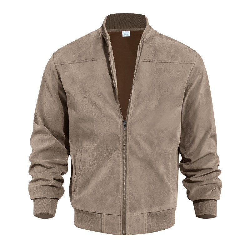 Sableau Suede-Look Bomber in Camel