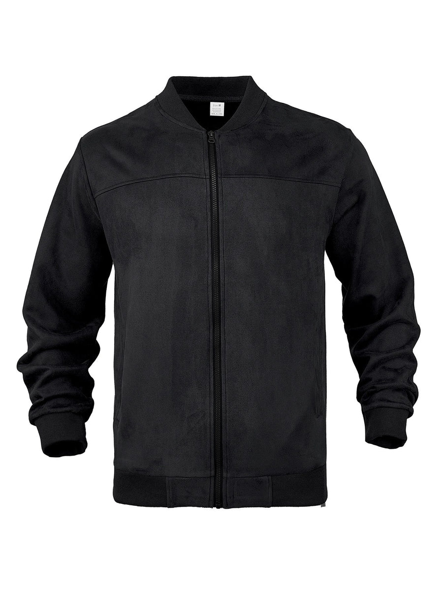 Sableau Suede-Look Bomber in Black