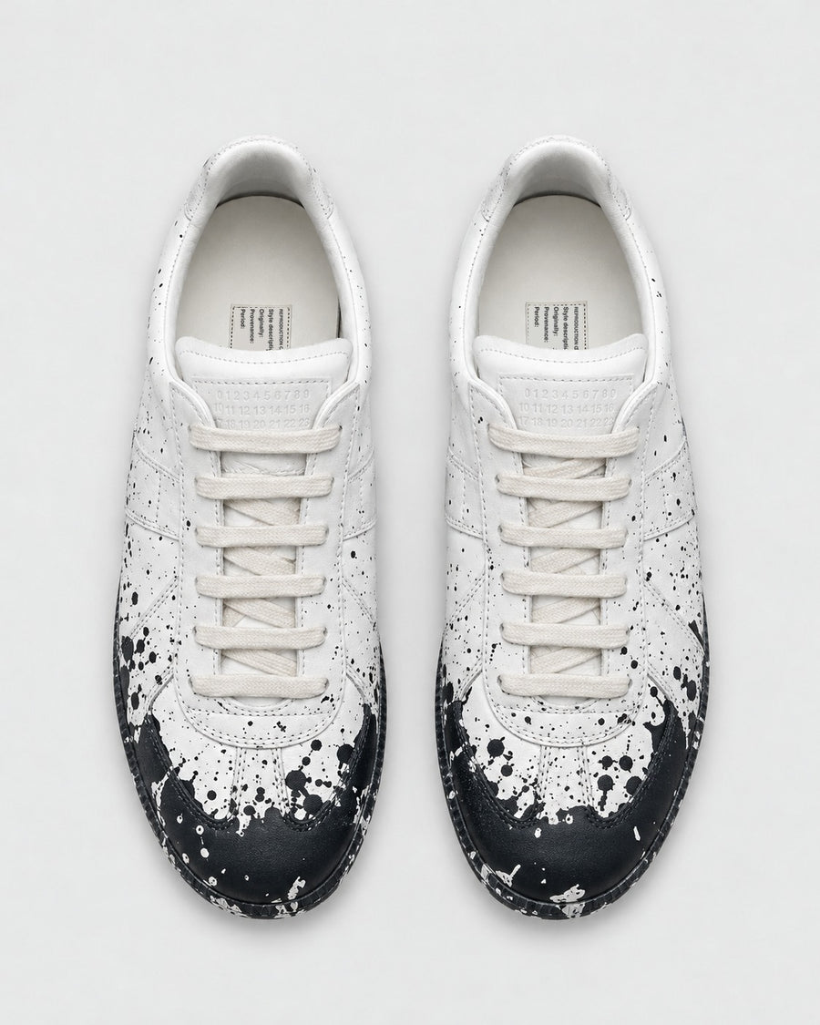 Sableau Gats Sneakers Paint Splatter - Dipped White top view