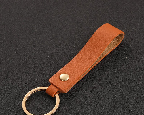 Sableau Leather Keychain in Brown