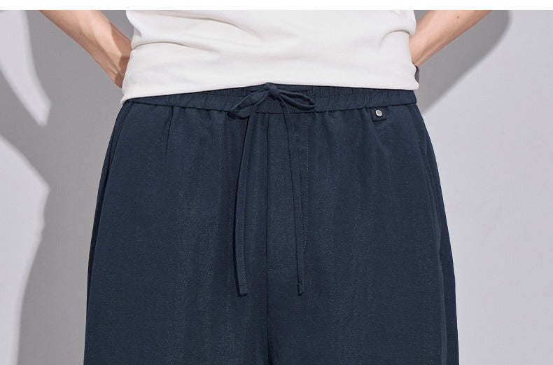 Sableau Kungsholmen Trousers, drawcord waistband detail