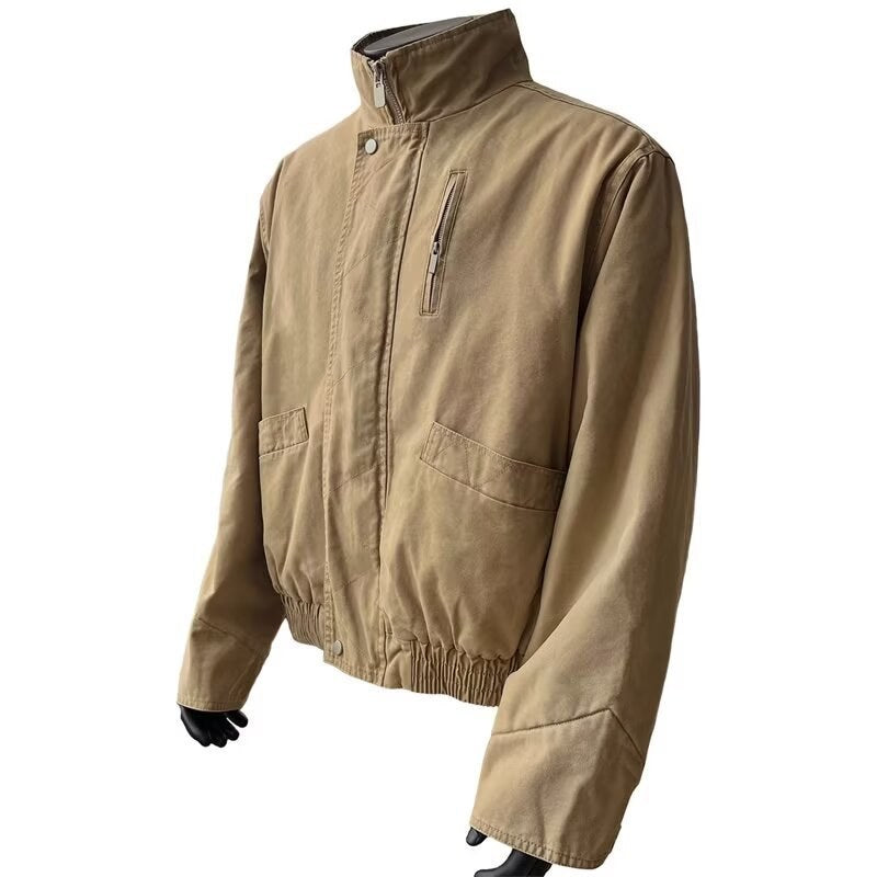 Sableau Tan Cotton Work Jacket in Khaki