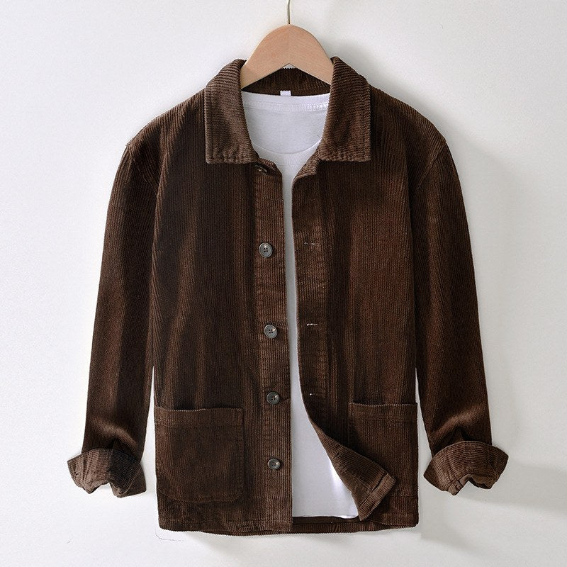 Sableau Corduroy Shirt Jacket in Coffee