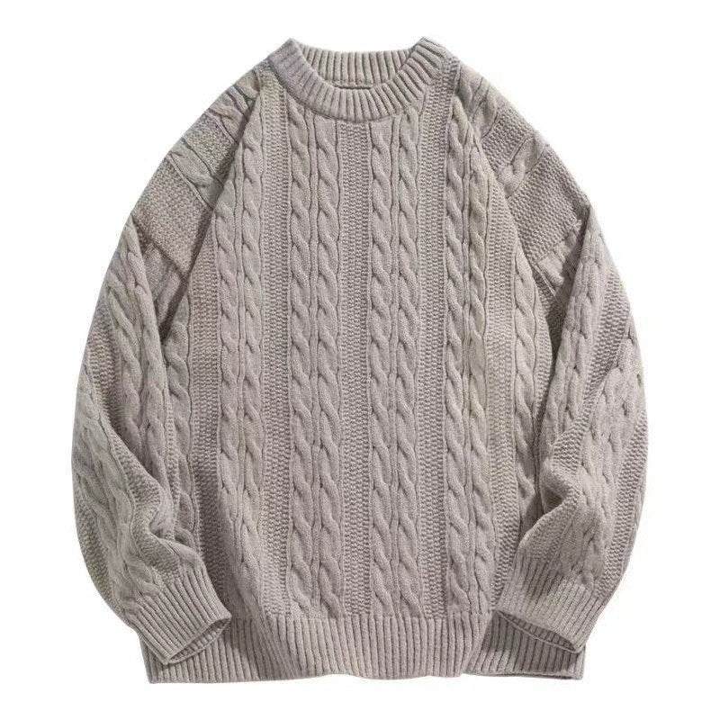 Sableau Cable Crew Knit in Beige