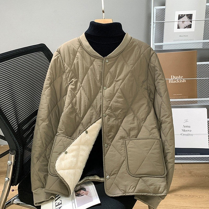 Sableau Reversible Quilted Liner in Khaki
