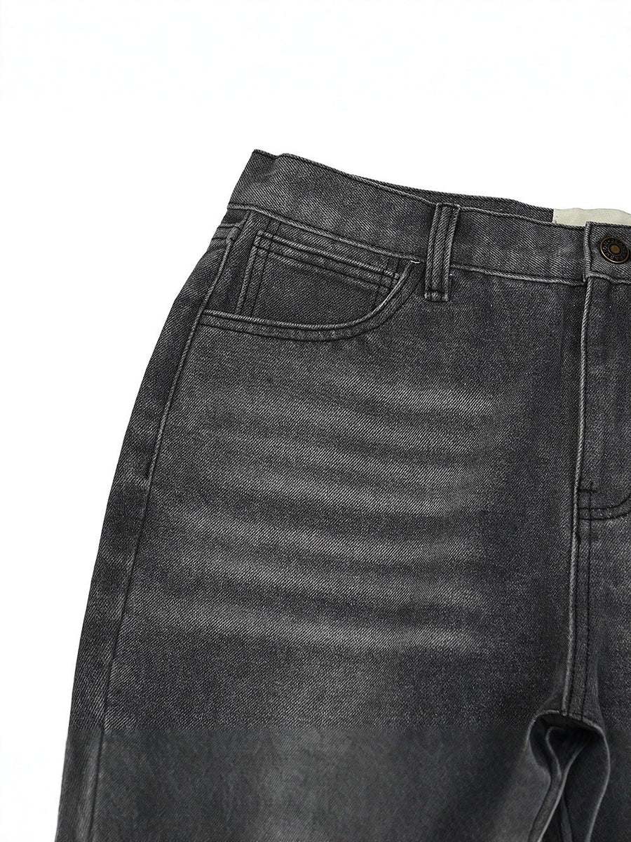 Sableau Panelled Flare Jeans in Grey