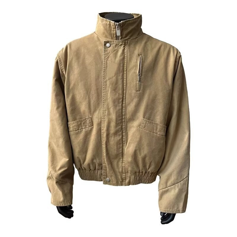 Sableau Tan Cotton Work Jacket in Khaki