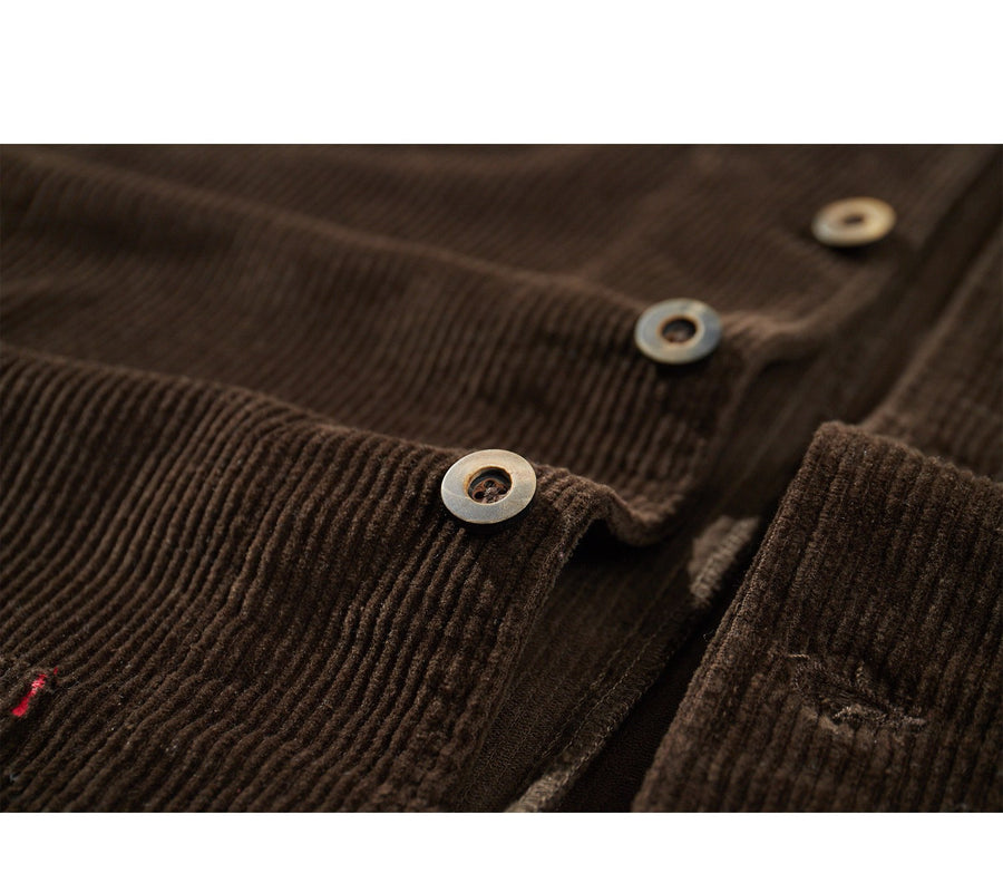 Sableau Corduroy Chore Jacket in Brown