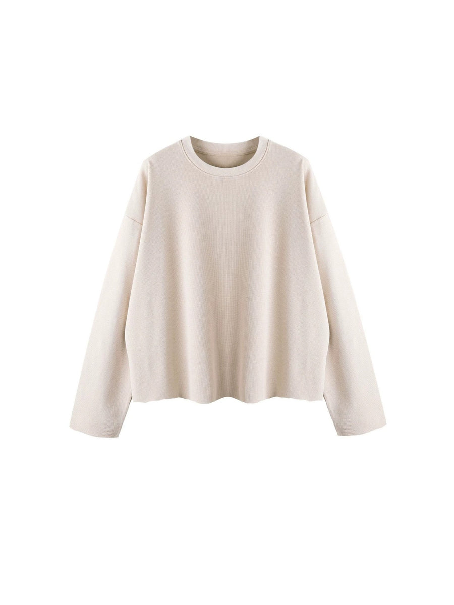 Sableau Washed Waffle Long Sleeve in Light Apricot