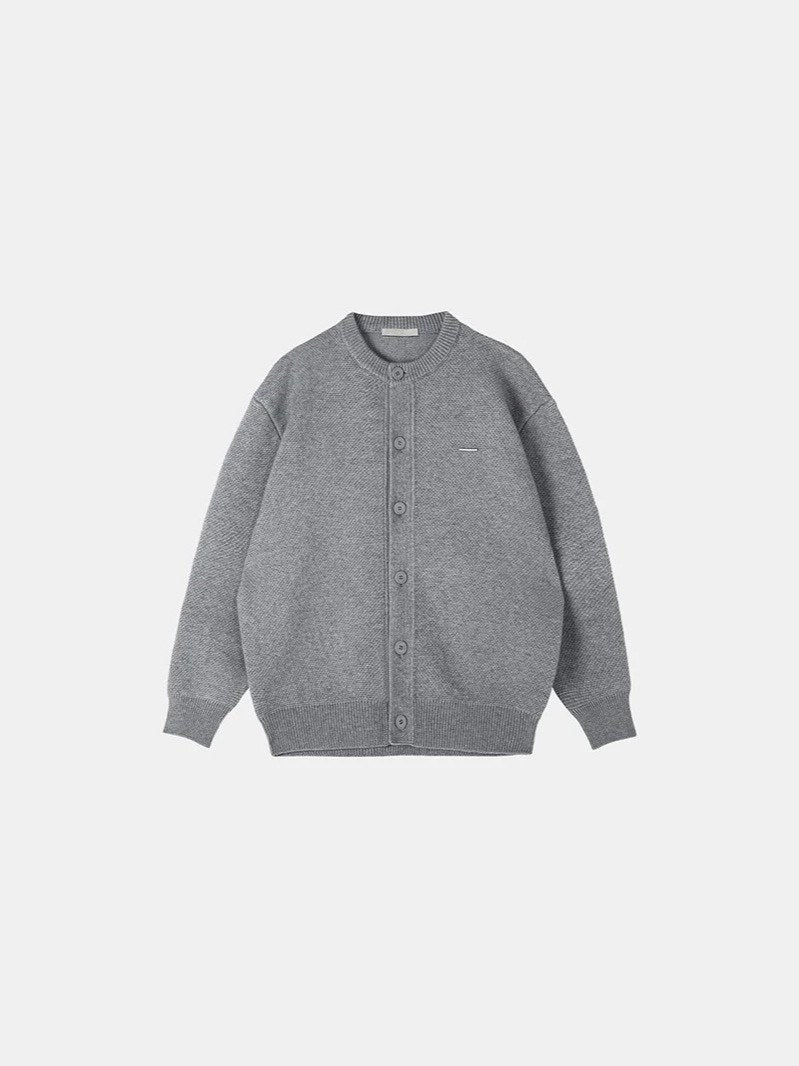Sableau Collarless Wool-Feel Jacket in Grey