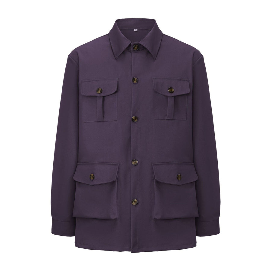 Sableau Four-Pocket Overshirt Jacket in Purple