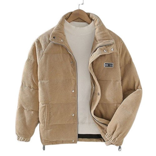 Sableau Corduroy Puffer Jacket in Camel