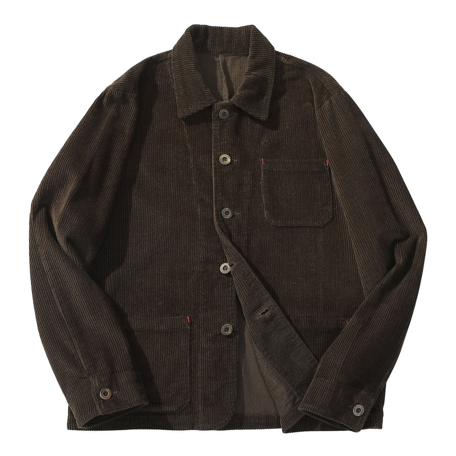 Sableau Corduroy Chore Jacket in Brown