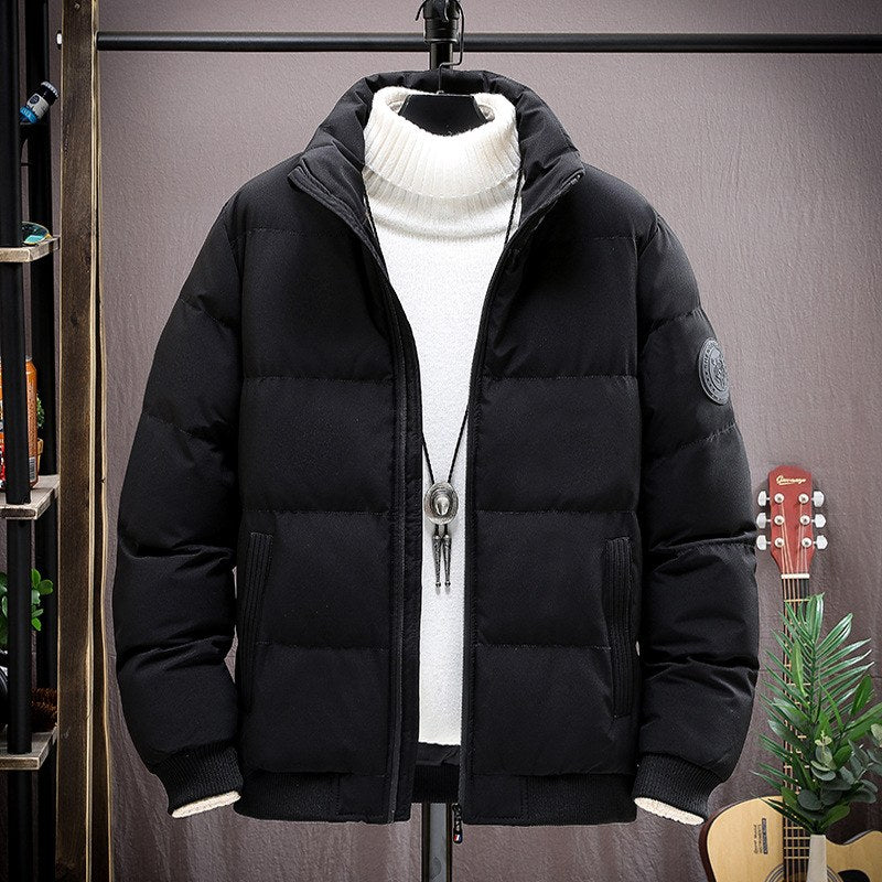 Sableau Stand-Collar Puffer in Black