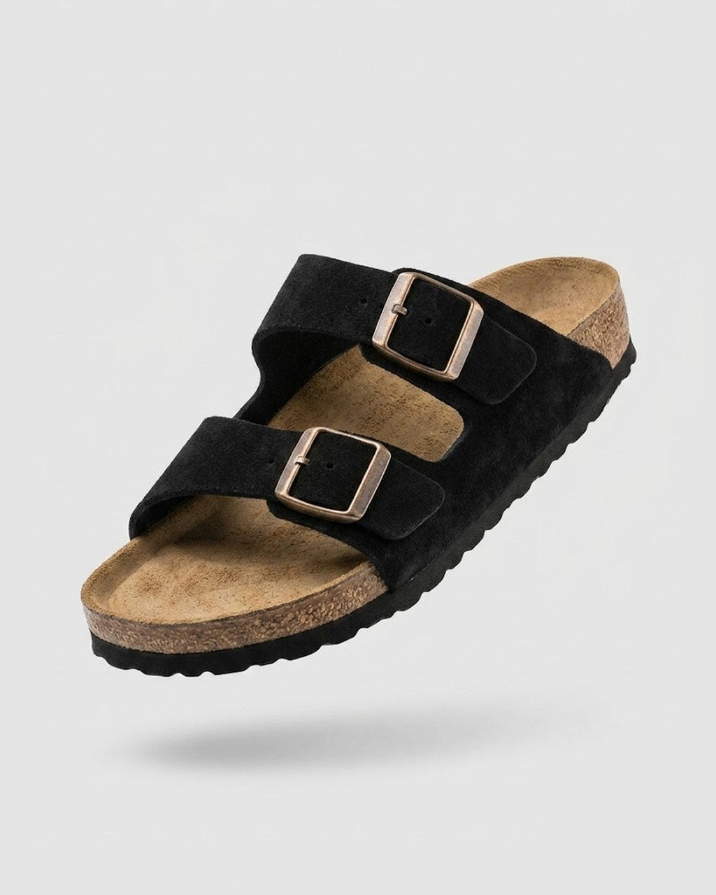 Sableau Cork Slides — Black Copper Buckle
