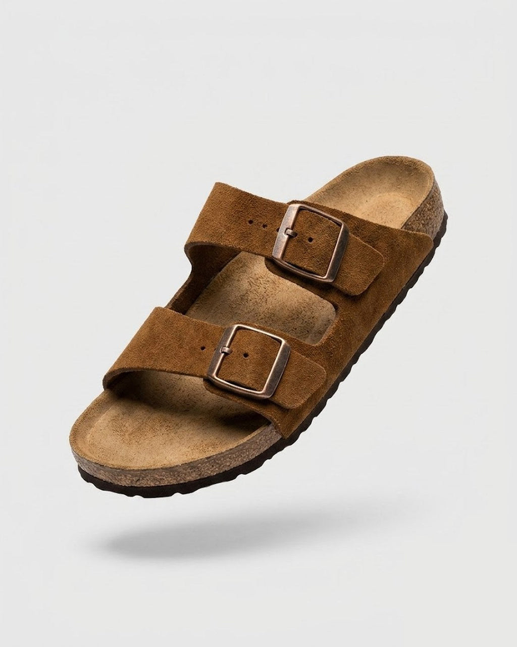 Sableau Cork Slides — Caramel Brown