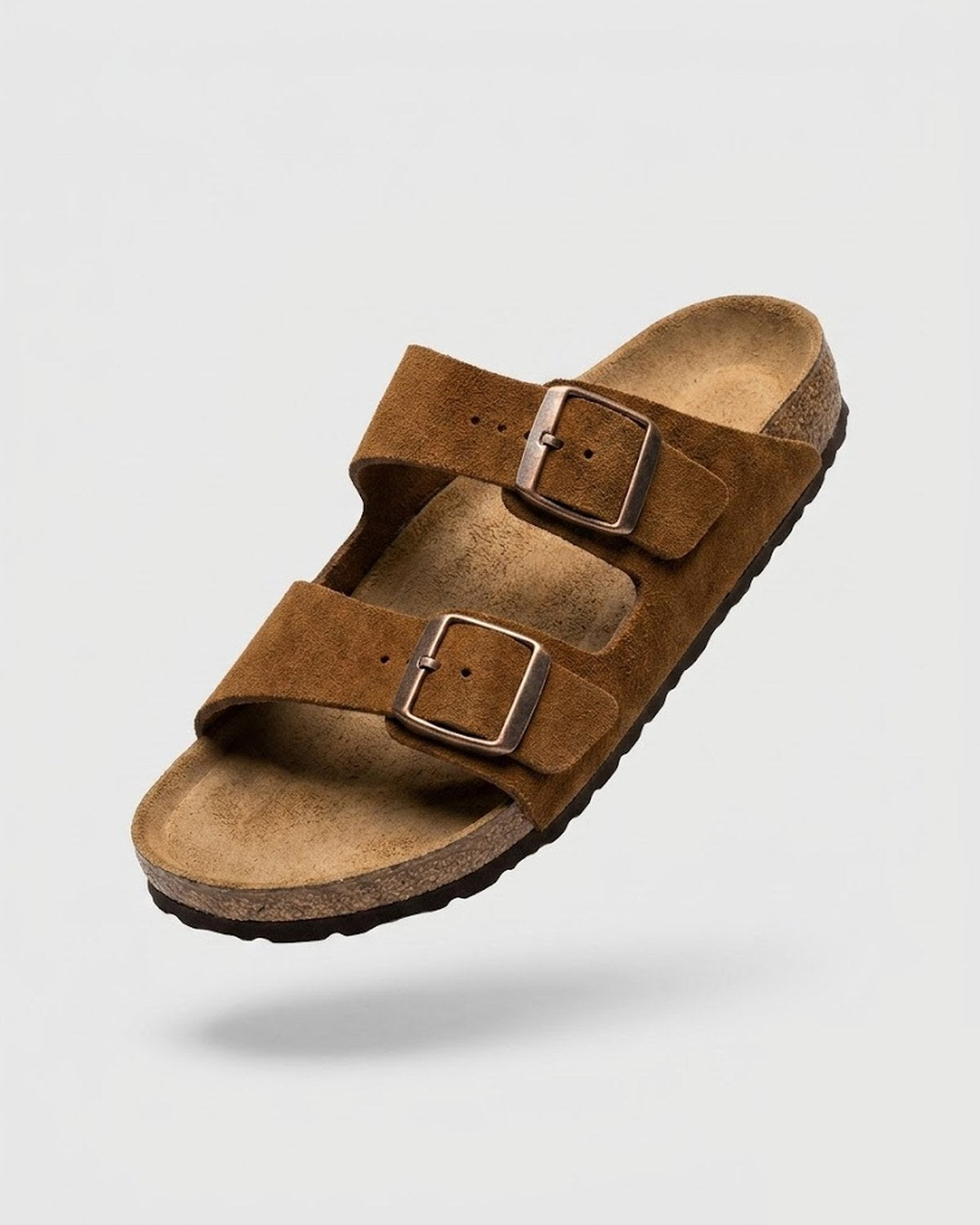 Sableau Cork Slides — Caramel Brown