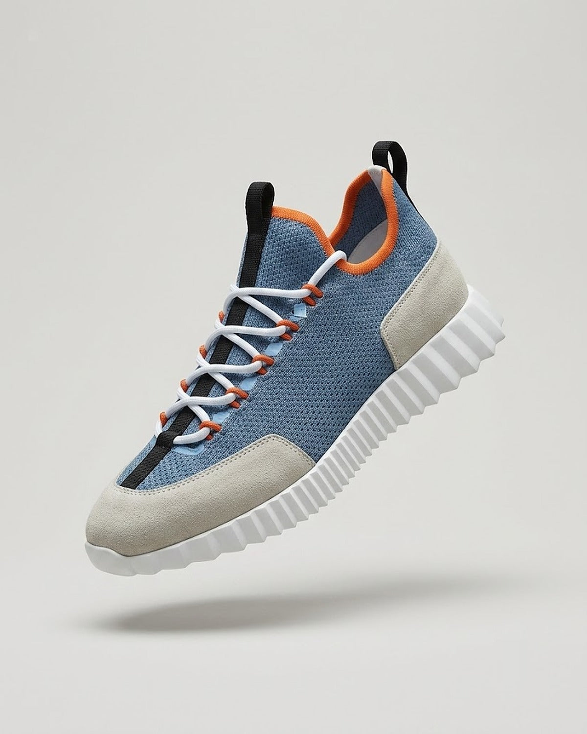 Sableau HB Sneakers in Denim Blue Knit — low-top technical knit runner