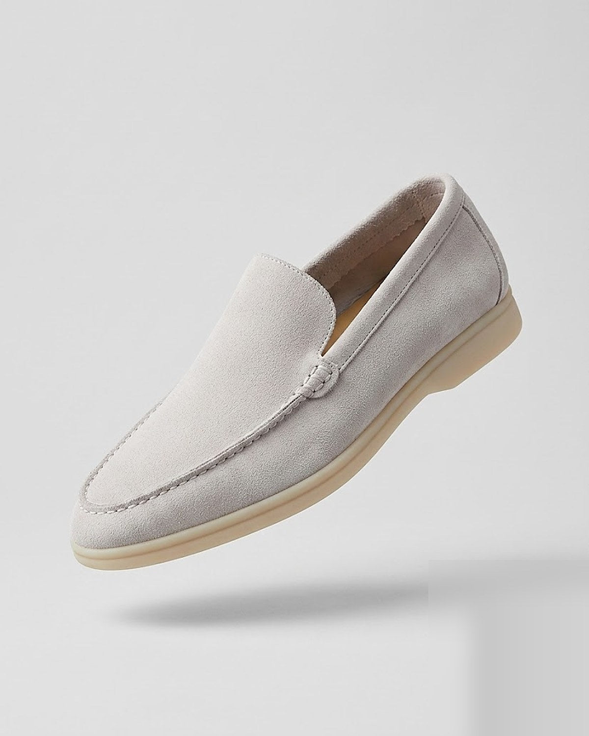 Sableau LP Loafers in Apricot White — suede summer loafer