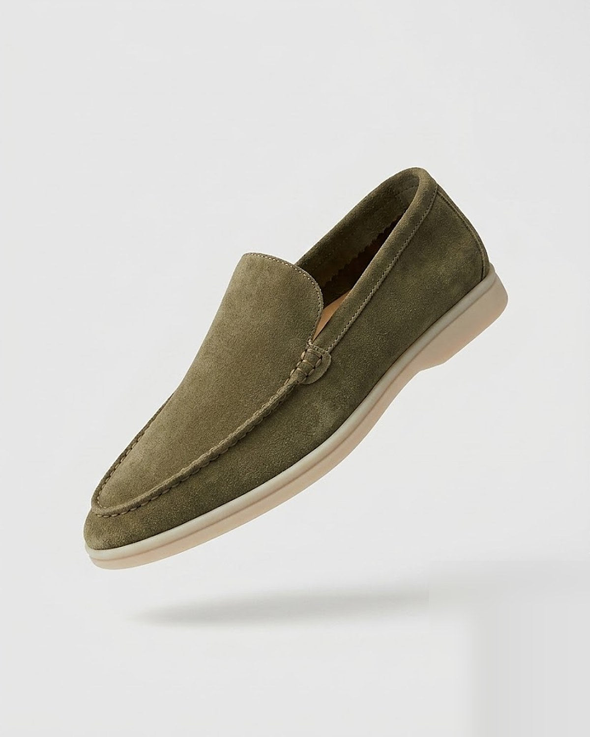 Sableau LP Loafers in Army Green — suede summer loafer