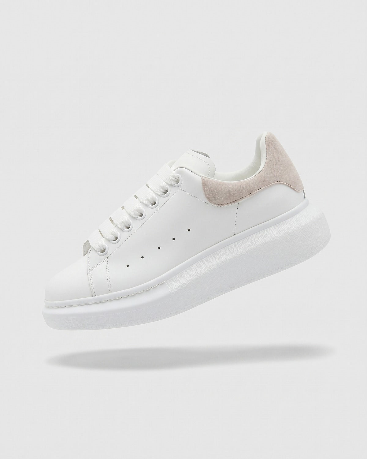 Sableau MQ Sneakers in white with pink heel