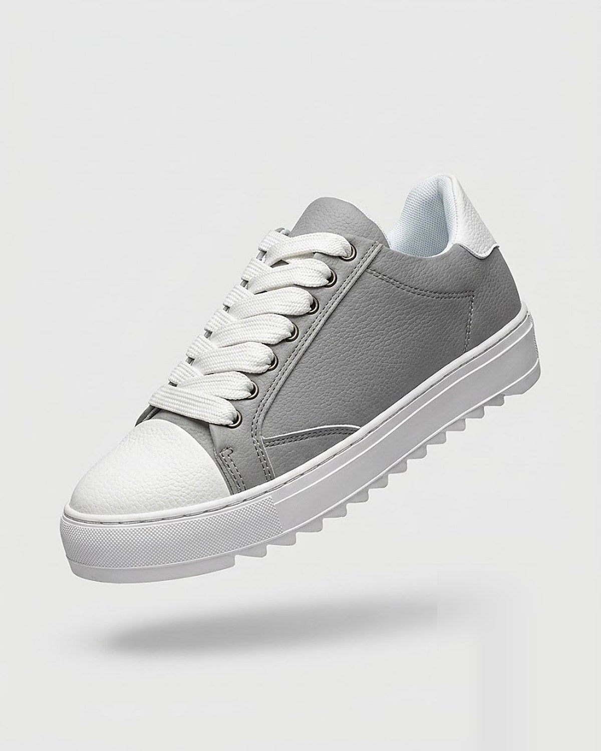Sableau Numeris Sneakers in Grey — leather low-top