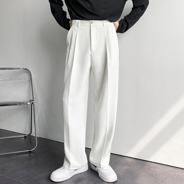 Sableau Ostermalm Pleated Trousers - Ecru, worn