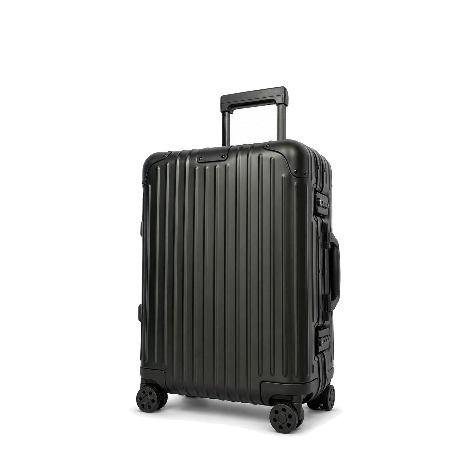 Sableau RW Aluminium Case in Black — three-quarter view on a plain studio backdrop